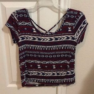 Red white and blue crop top